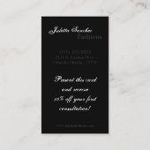 Carte de visite de motif d'impression de zèbre de (Dos)