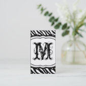 Carte de visite de Motif d'impression noir blanc (Debout devant)