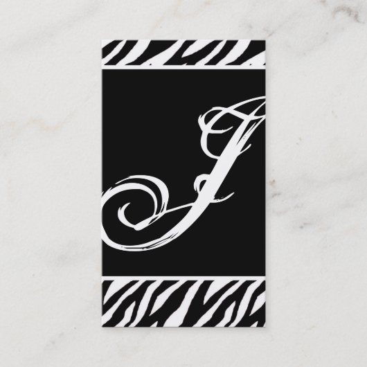 Carte de visite de Motif d'impression noir blanc (Devant)