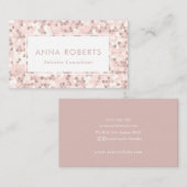 Carte de visite de motif en mosaïque rose Dusty (Devant / Derrière)
