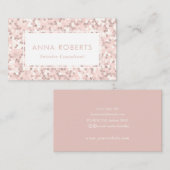 Carte de visite de motif en mosaïque rose Dusty (Devant / Derrière)