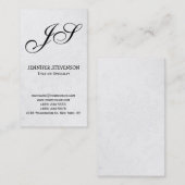 Carte de visite de Motif Monogram Grey (Devant / Derrière)