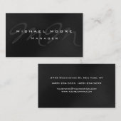 Carte de visite de Motif noir gris (Devant / Derrière)