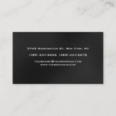 Carte de visite de Motif noir gris (Dos)