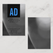 Carte de visite de Motif noir gris (Devant / Derrière)