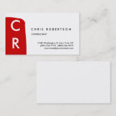 Carte de visite de Motif noir noir blanc (Devant / Derrière)