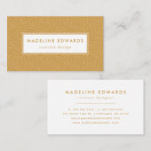 Carte de visite de Motif tendance Gold Honey Minus (Devant / Derrière)