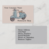 Carte de visite de moto (Devant / Derrière)