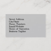 Carte de visite de moto (Dos)