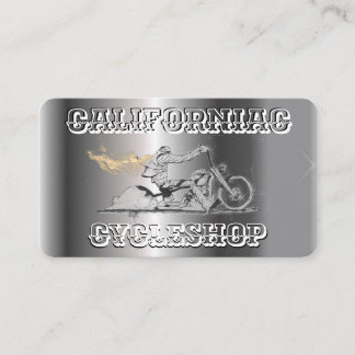 Carte de visite de moto chromé élégant