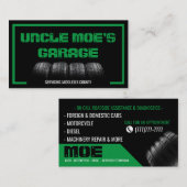 CARTE DE VISITE DE MOTO DE MÉCANICIEN (Devant / Derrière)