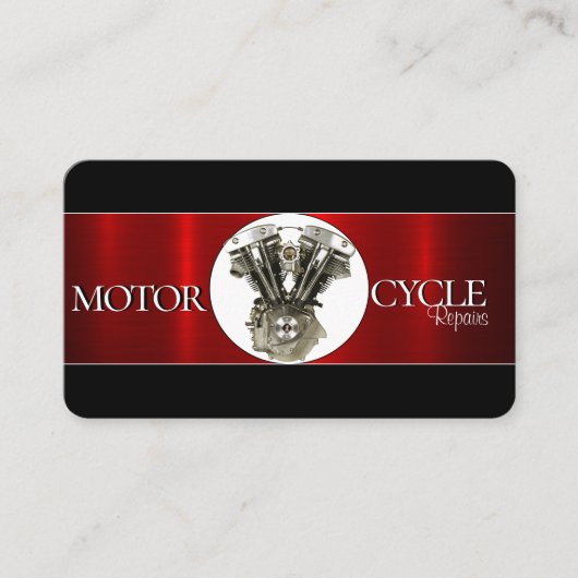 Carte de visite de moto élégant (Devant)