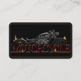 Carte de visite de moto élégant