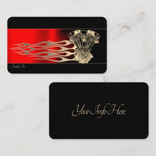 Carte de visite de moto élégant (Devant / Derrière)