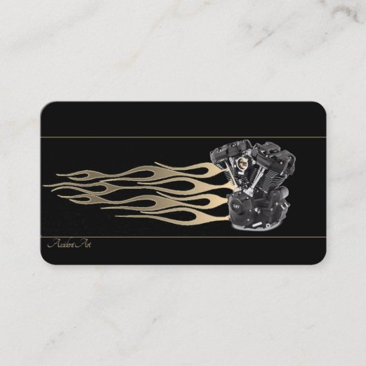 Carte de visite de moto élégant (Devant)