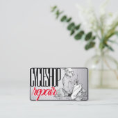 Carte de visite de moto élégant (Debout devant)