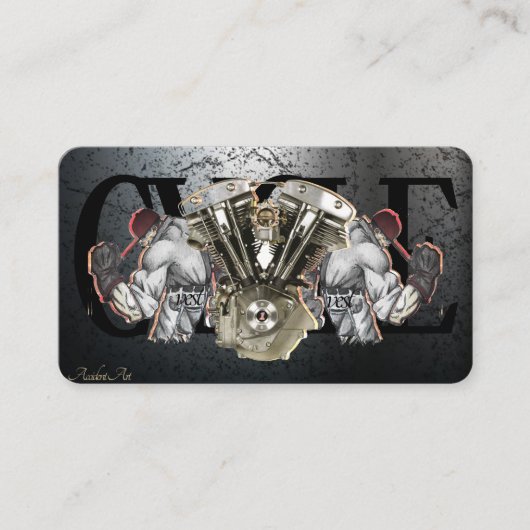 Carte de visite de moto élégant (Devant)