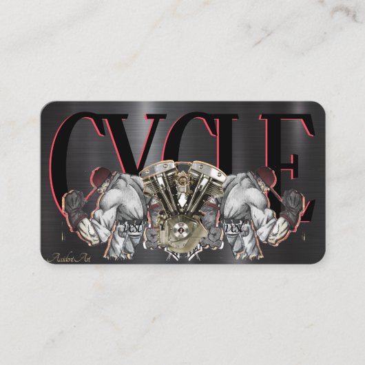 Carte de visite de moto élégant (Devant)