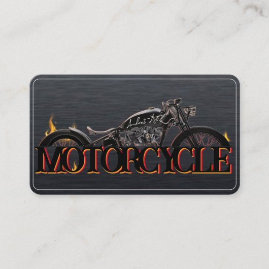 Carte de visite de moto élégant (Devant)