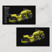 Carte de visite de moto jaune (Devant / Derrière)