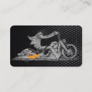 Carte de visite de moto noir élégant