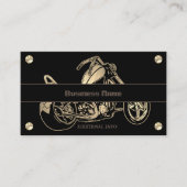 Carte de visite de moto noir et or (Devant)