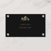 Carte de visite de moto noir et or (Dos)