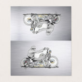 Carte de visite de moto plié (Extérieur déplié)