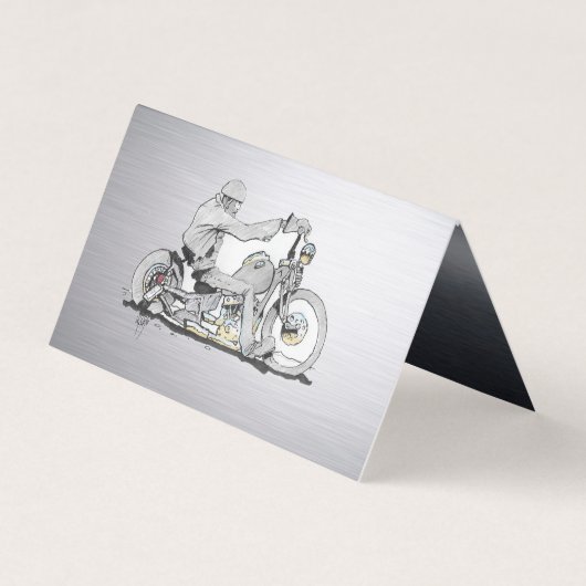 Carte de visite de moto plié (Devant)