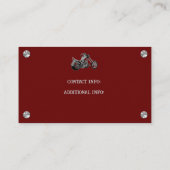Carte de visite de moto rouge et noir (Dos)