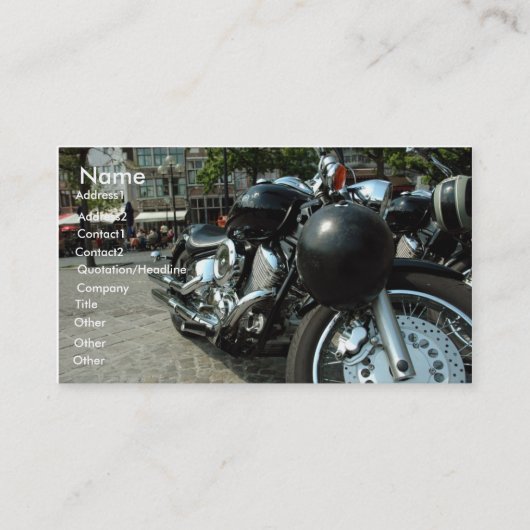 Carte de visite de motocyclette (Devant)