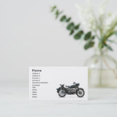 Carte de visite de motocyclette (Debout devant)