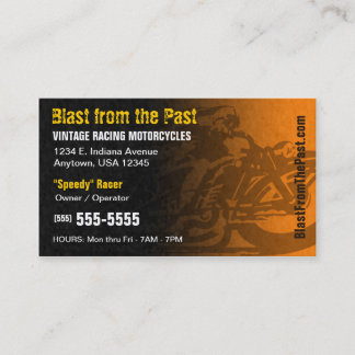 Carte de visite de motos de course vintage