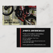 Carte de visite de motos de sports (Devant / Derrière)