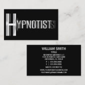 Carte de visite de mots flous Hypnotist (Devant / Derrière)