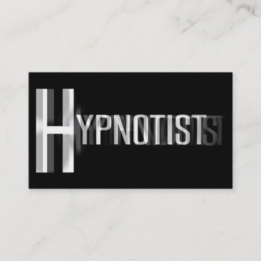 Carte de visite de mots flous Hypnotist (Devant)