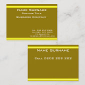 Carte de visite de moutarde (Devant / Derrière)