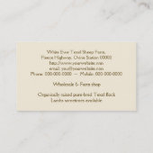 Carte de visite de moutons de Texel (Dos)