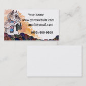 Carte de visite de moutons de tricot (Devant / Derrière)