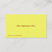 Carte de visite de Muffin à chips de chocolat pein (Dos)