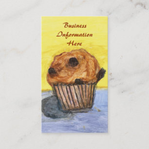 Carte de visite de Muffin à chips de chocolat pein