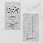 Carte de visite de mur de brique Monogramme modern (Devant / Derrière)
