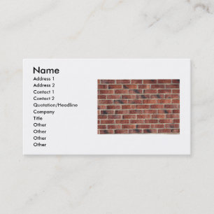 Carte de visite de mur de briques