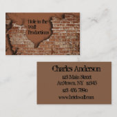 Carte de visite de mur de briques (Devant / Derrière)