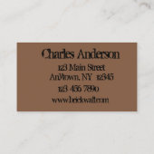 Carte de visite de mur de briques (Dos)