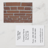 Carte de visite de mur de briques (Devant / Derrière)