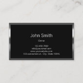 Carte de visite de mur de glace à bordure métalliq (Dos)