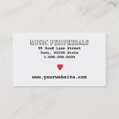 Carte de visite de Music Store (Dos)