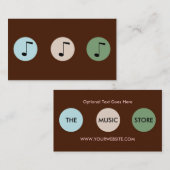 Carte de visite de Music Store (Devant / Derrière)