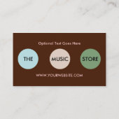 Carte de visite de Music Store (Dos)